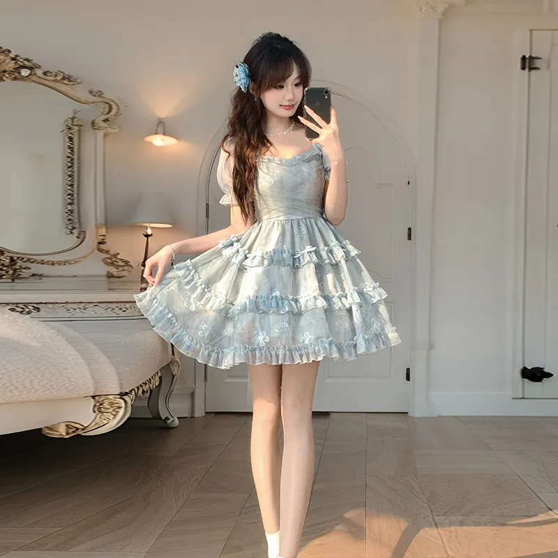 KUNZHUDAXIANG Short Sleeved Dress Women's-12