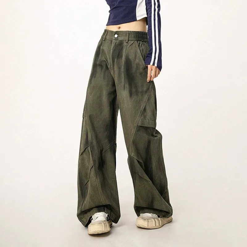 UTHA Jeans Unisex Army Green Pants-5