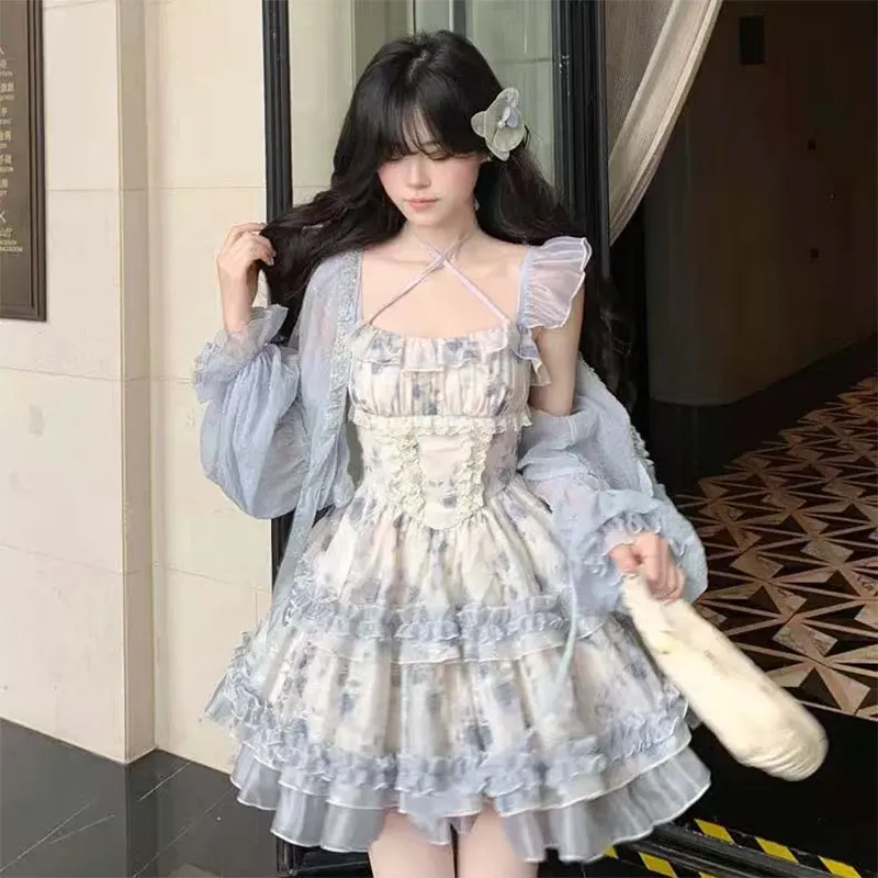 UTHA Short Sleeved Dress Women's Blue-7