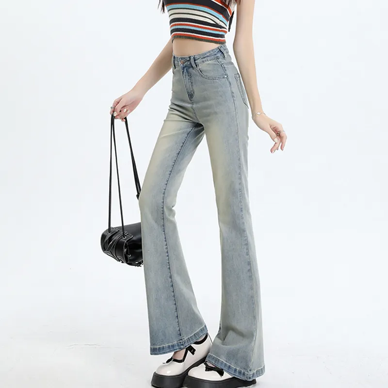 UTHA Jeans Women's Vintage Dusty Blue-3