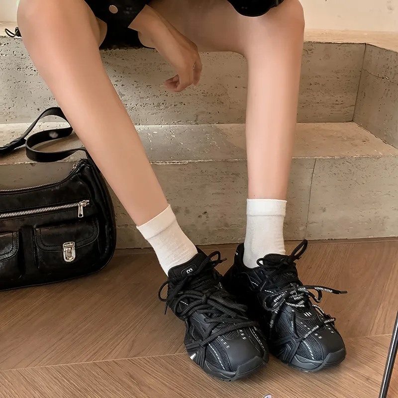 Gredio Slip Resistant, Breathable, Height Increasing Low Top Chunky Sneakers Women's-4