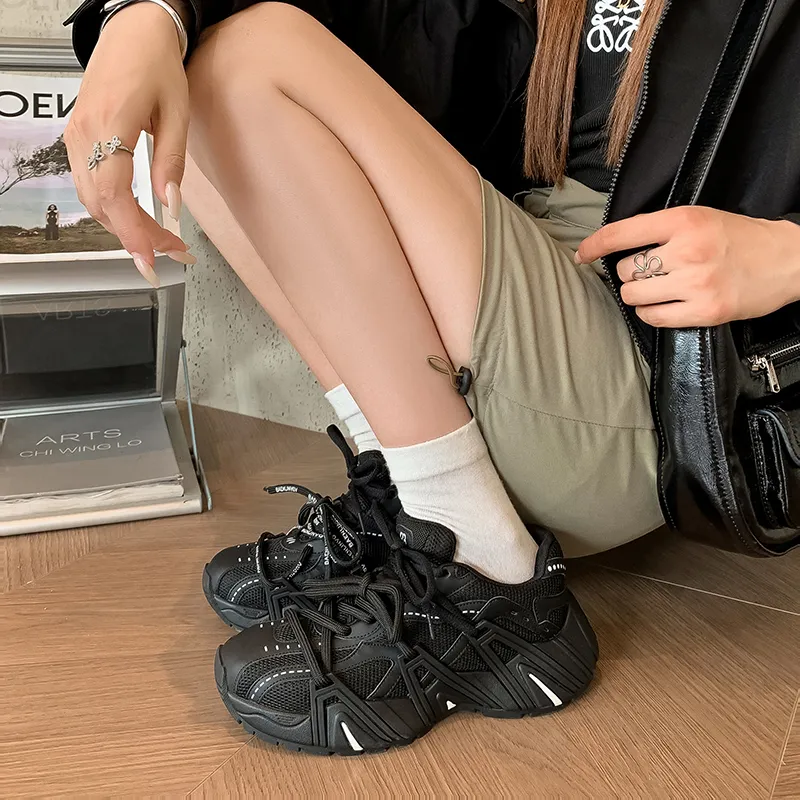 Gredio Slip Resistant, Breathable, Height Increasing Low Top Chunky Sneakers Women's-5