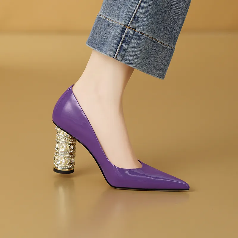 Gredio Chunky Heel High Heels 8.5cm Women's-1