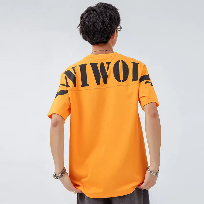 UNIWOLF Drop Shoulder Sleeve T Shirt Unisex Black-6