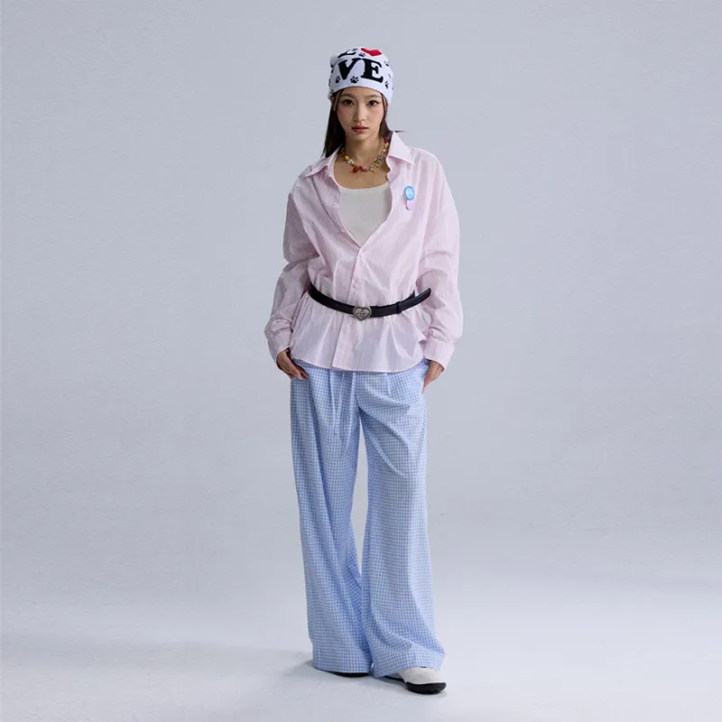 HEYABC Shirts Women's Pink-3