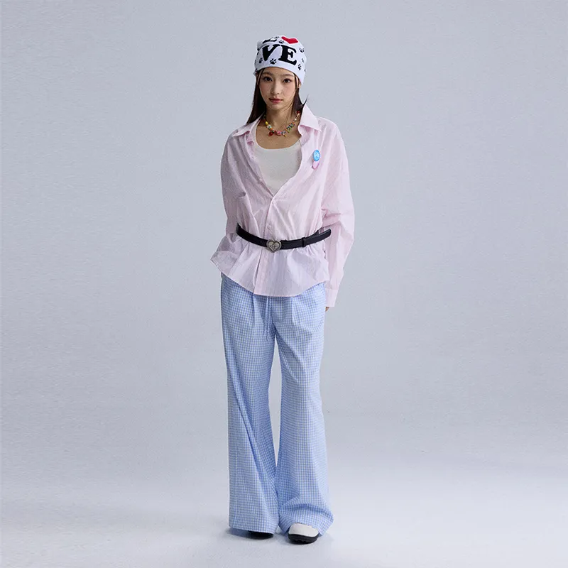 HEYABC Shirts Women's Pink-4