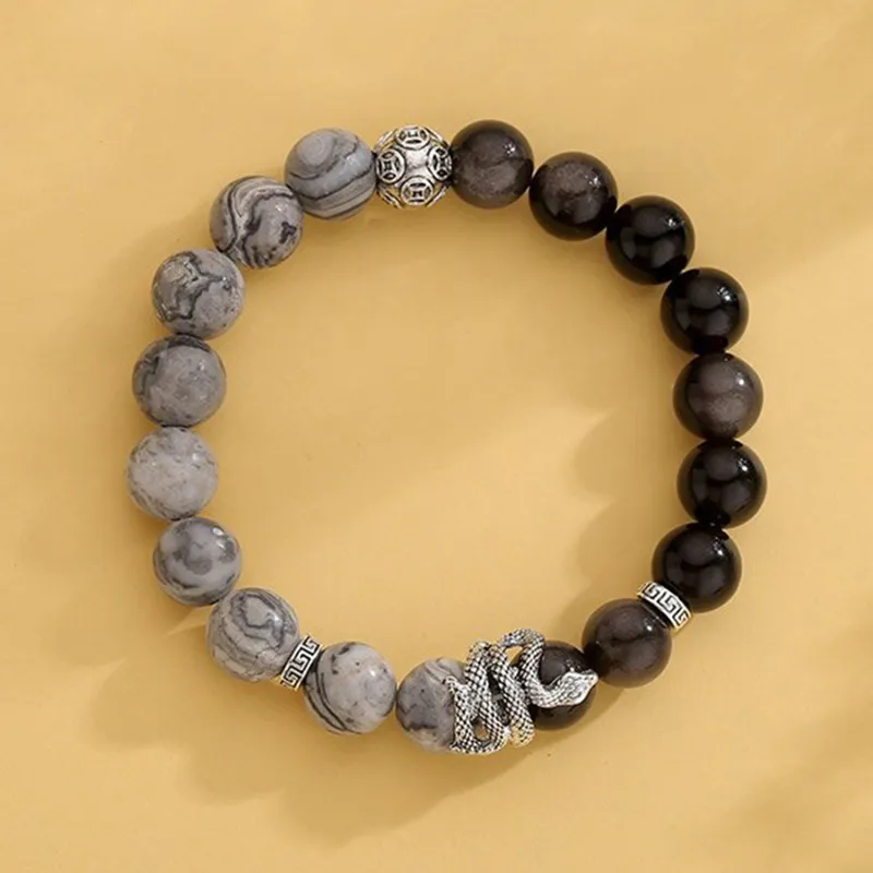 Tanizuku Obsidian Bracelets Unisex-3