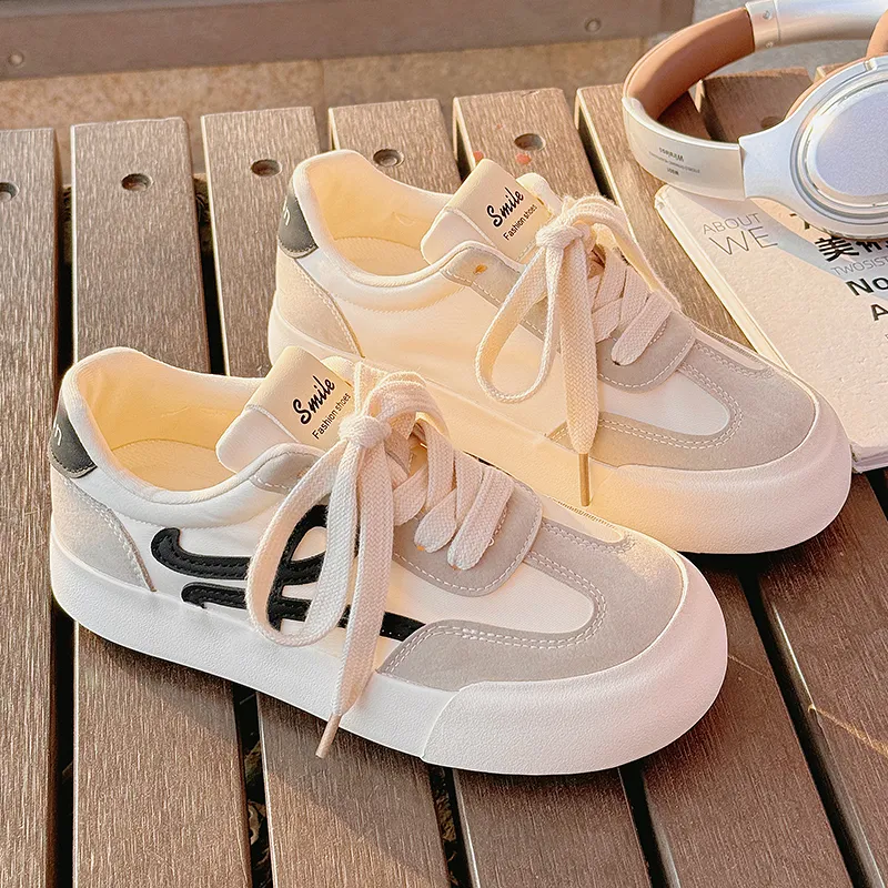 Miss Zhang Cushioning, Wear Resistant Low Top Skateboard Shoes Women's Beige Black-4