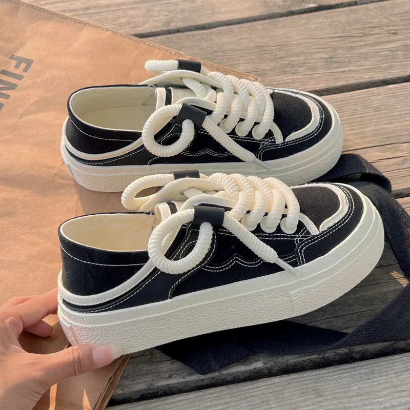 Miss Zhang Wear-Resistant Low-Top Skateboard Shoes Women's Beige-24