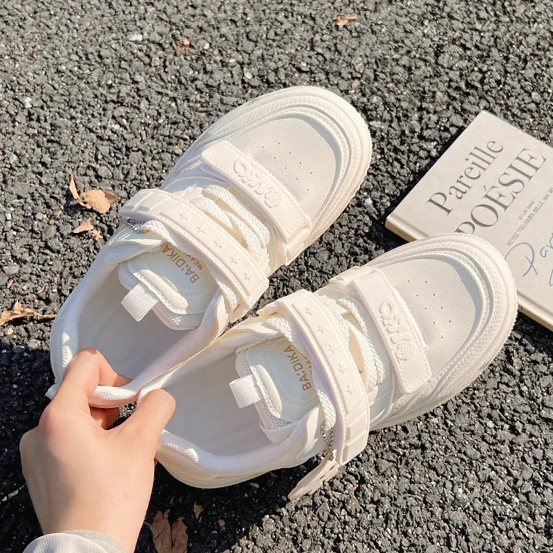 Miss Zhang Skateboard Shoes Women's White Khaki-4