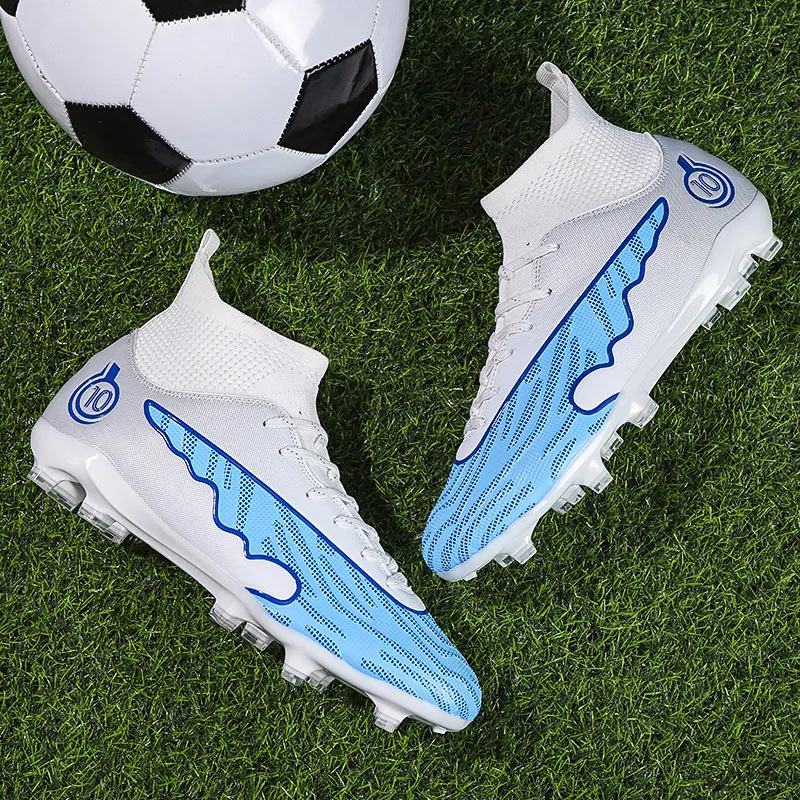 CAMKIDS Slip Resistant, Anti Kick, Waterproof, And Breathable High Top Kids' Soccer Shoes Teenagers-2