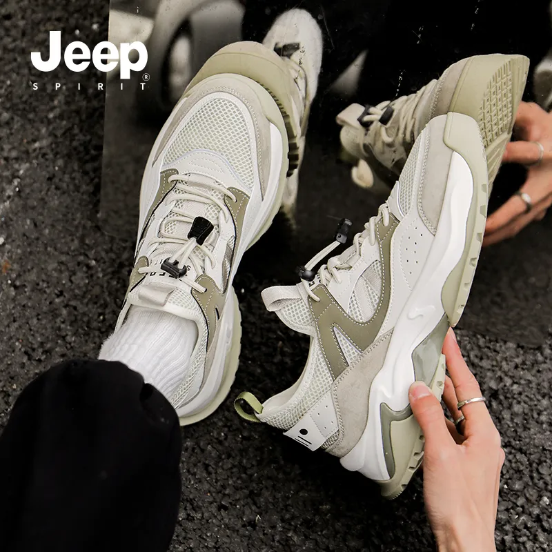 JEEP SPIRIT Casual Shoes Men Low Top Dragon Well Green-5