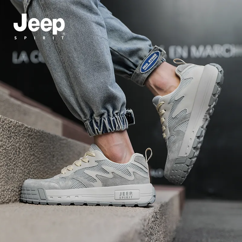 JEEP SPIRIT Skateboard Shoes Men Low Top Light Sandy-8