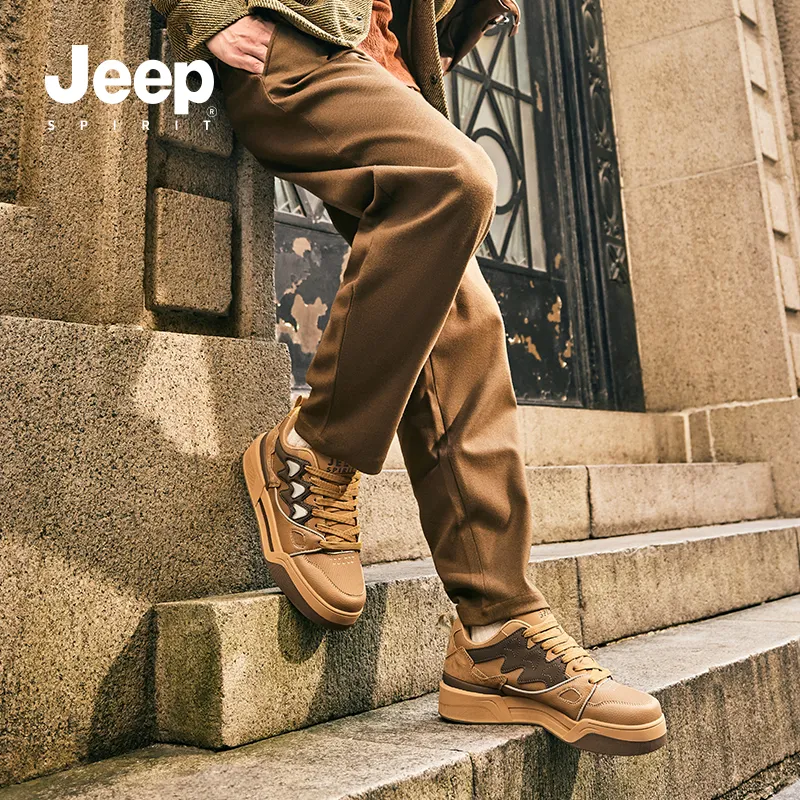 JEEP SPIRIT Skateboard Shoes Men Low Top Sunrise Yellow-7