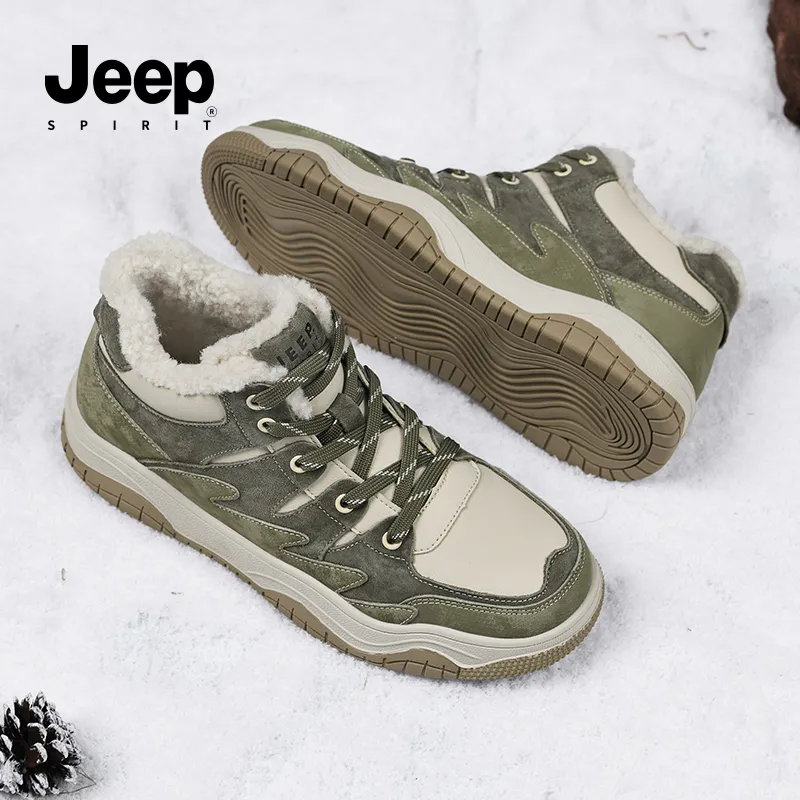 JEEP SPIRIT Snow Boots Men Cat Eye Green-7