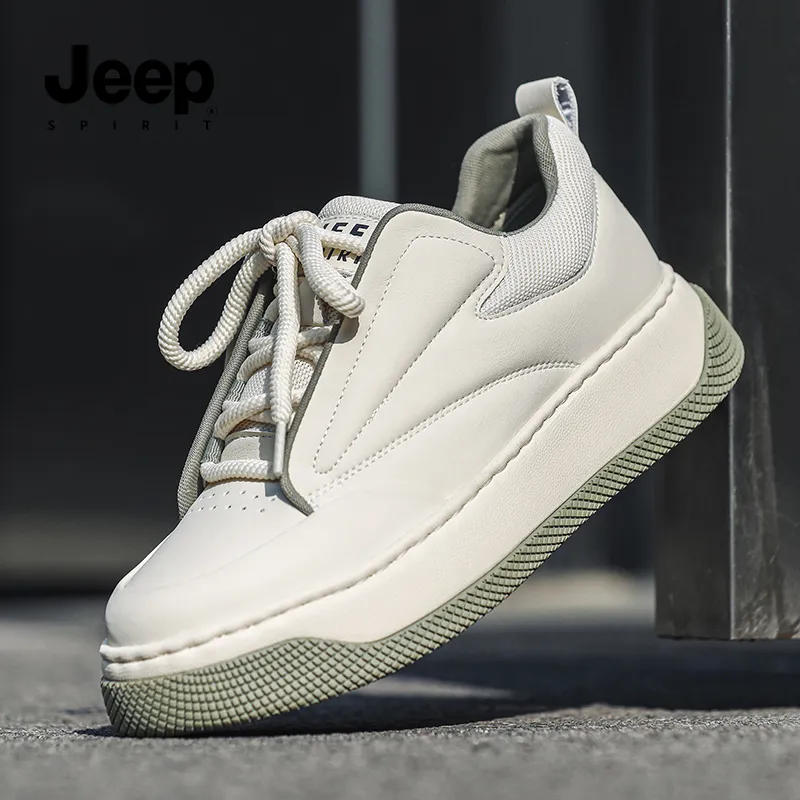 JEEP SPIRIT Skateboard Shoes Men Low Top Polar White-7