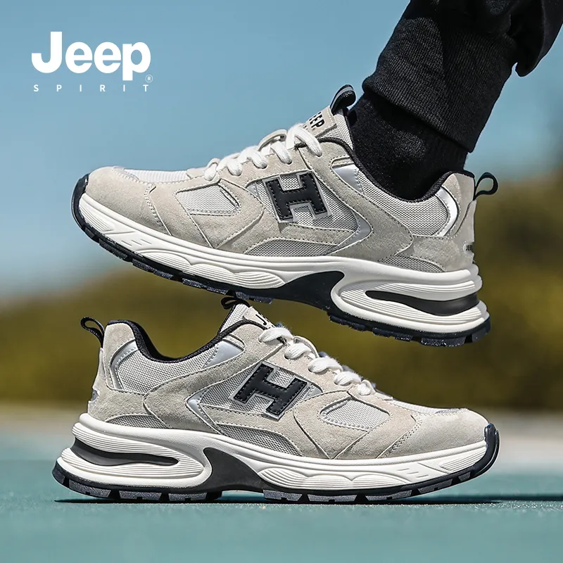 JEEP SPIRIT Chunky Sneakers Men Low Top Light Sandy-6
