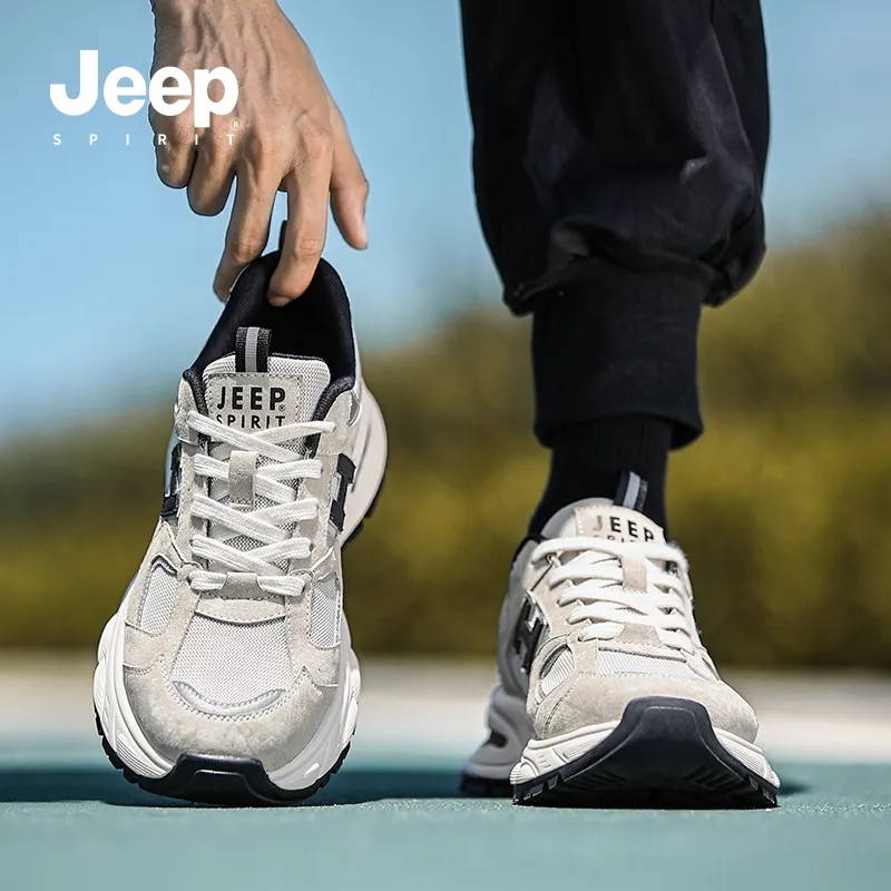 JEEP SPIRIT Chunky Sneakers Men Low Top Light Sandy-7
