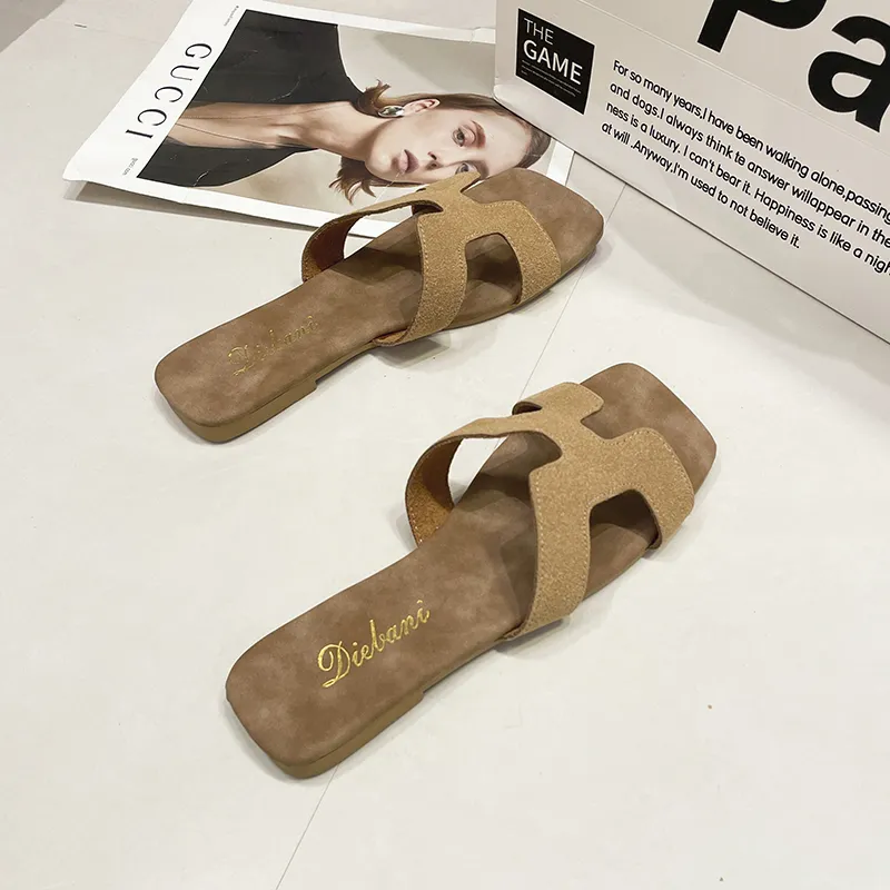 Handsome Running Sheep Rubber Sole Slip Resistant Slide Slippers Women's-6