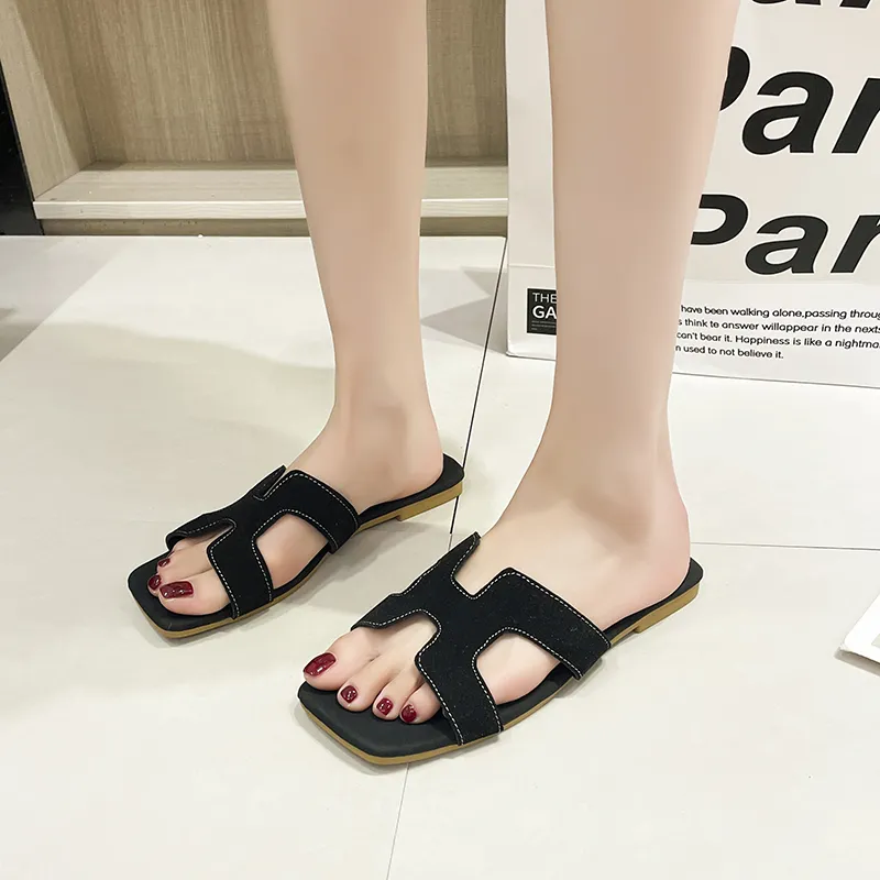 Handsome Running Sheep Rubber Sole Slip Resistant Slide Slippers Women's-8