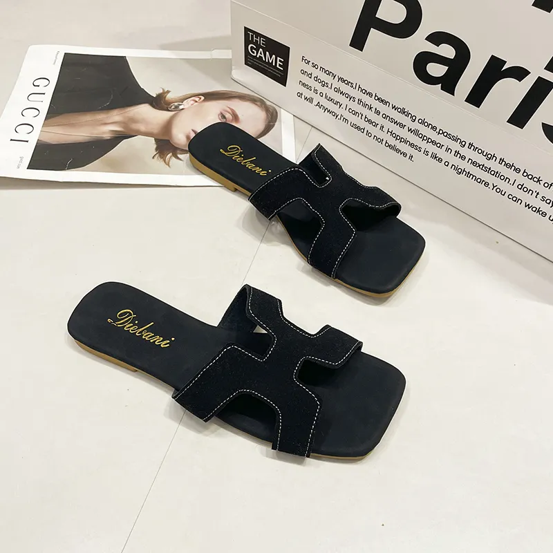 Handsome Running Sheep Rubber Sole Slip Resistant Slide Slippers Women's-13