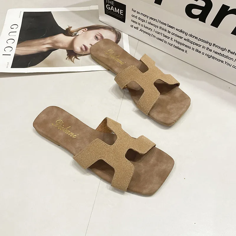 Handsome Running Sheep Rubber Sole Slip Resistant Slide Slippers Women's-5