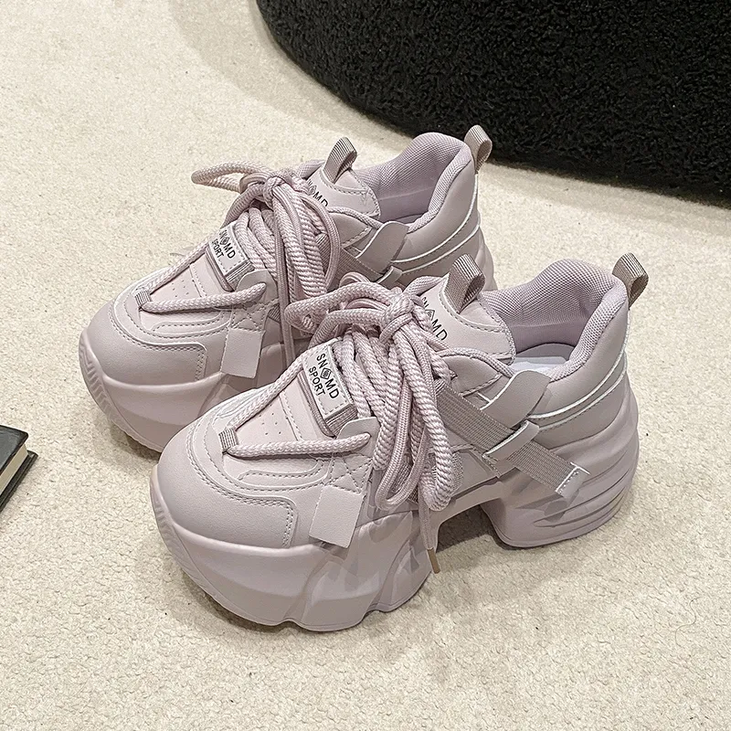 Handsome Running Sheep Slip-Resistant Low-Top Chunky Sneakers Women's-13