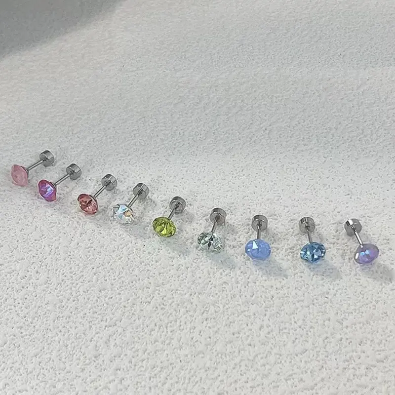 Yab Titanium Steel Stud Earrings Unisex-8