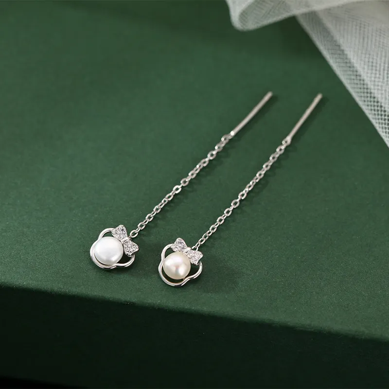 Yab S999 Fine Silver Drop Earrings Women's-2