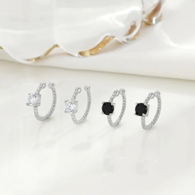 Yab S925 Silver Clip On Earrings Unisex-2