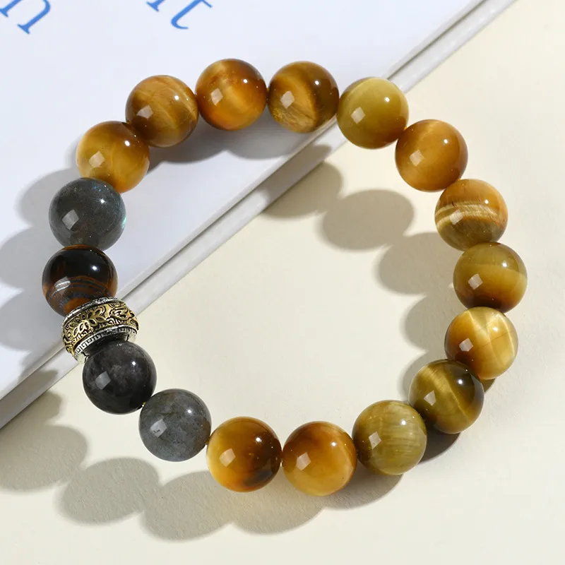 Yab Tiger's Eye Stone Jade Bracelets Men's-2