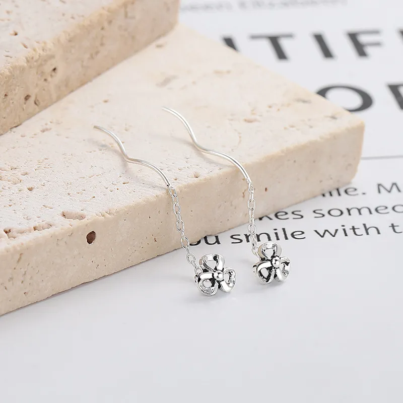 Yab S925 Silver Drop Earrings Women's-4