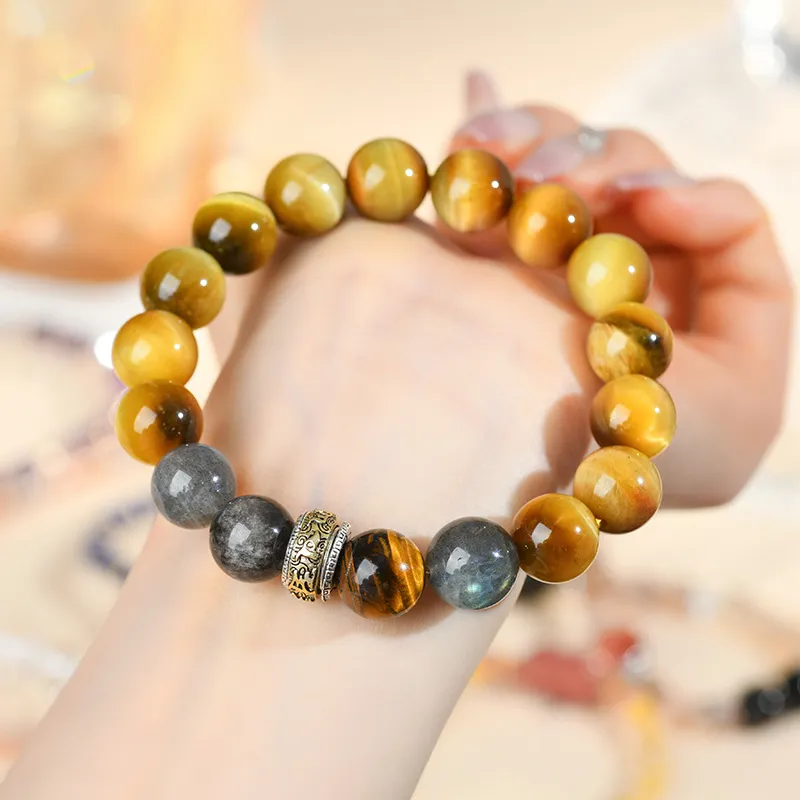Yab Tiger's Eye Stone Jade Bracelets Men's-1