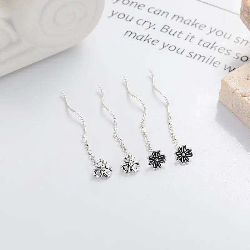 Yab S925 Silver Drop Earrings Women's-2