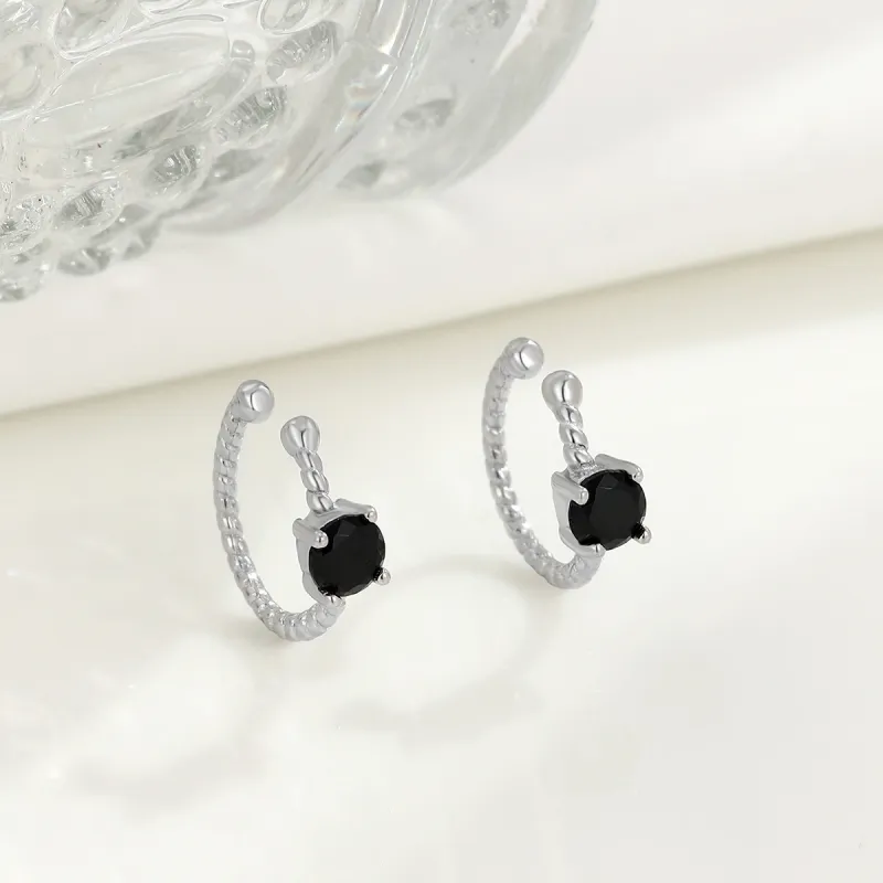 Yab S925 Silver Clip On Earrings Unisex-1