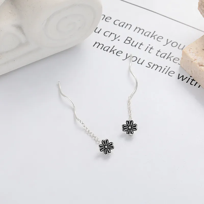 Yab S925 Silver Drop Earrings Women's-1