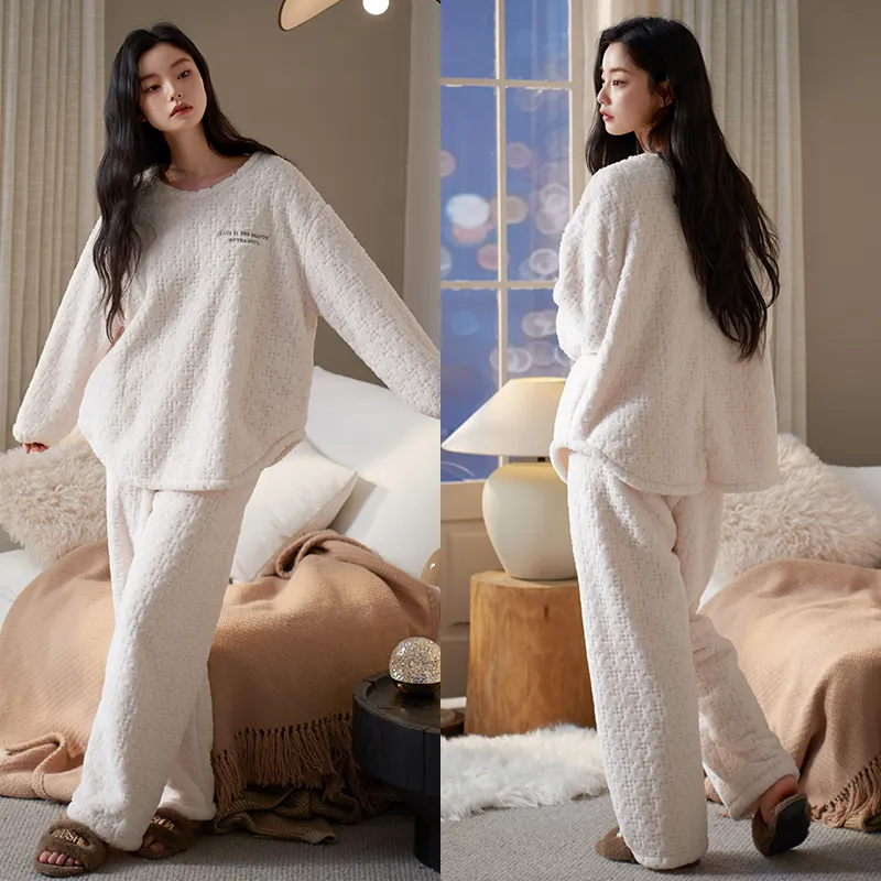 Xuan Liang Pajama Set Women's Milk White-3