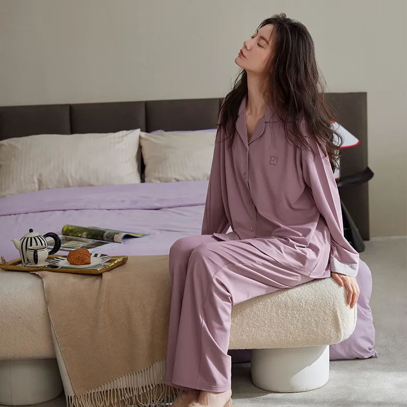 Xuan Liang Pajama Set Women's Dusty Purple-3