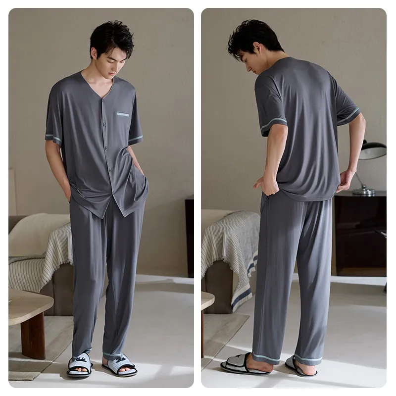 Xuan Liang Pajama Set Men's Paris Gray-3