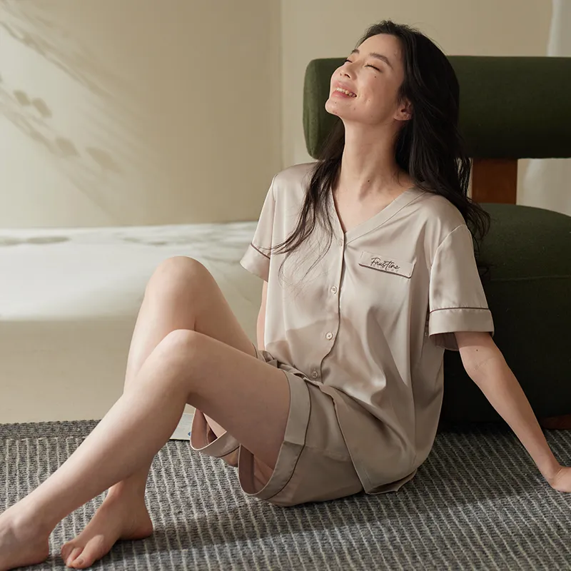 Xuan Liang Pajama Set Women's Gift Box Set Tea Gray-4