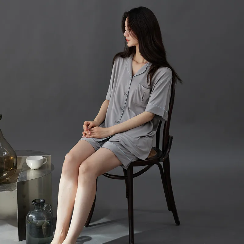 Xuan Liang Pajama Set Women's Mist Gray-1