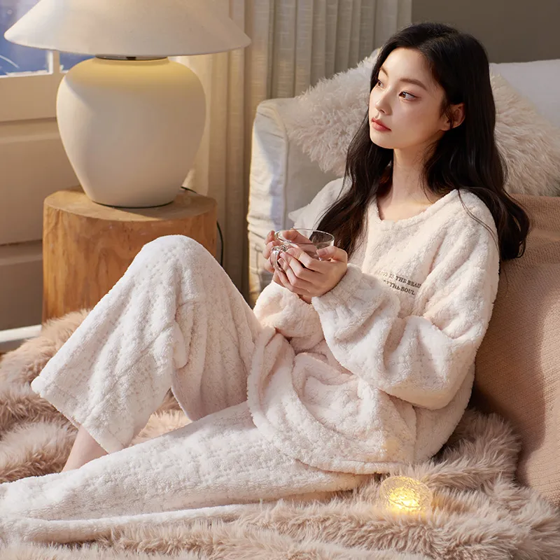Xuan Liang Pajama Set Women's Milk White-4