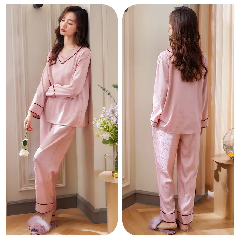 Xuan Liang Pajama Set Women's Foggy Gauze Pink-1