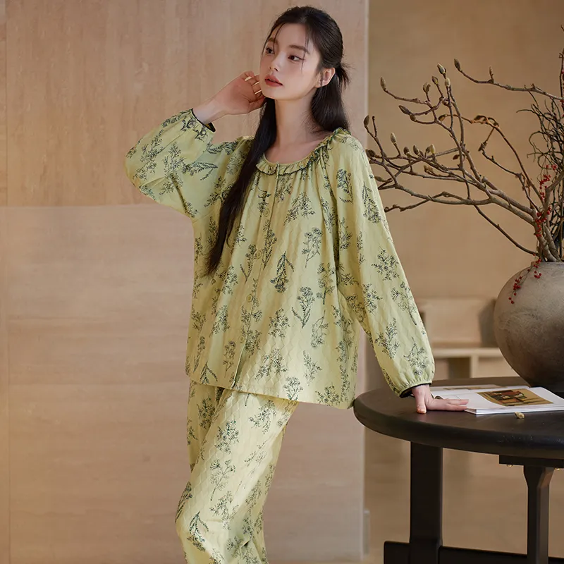 Xuan Liang Pajama Set Women's Gift Box Set Creamy Fruit Green-3