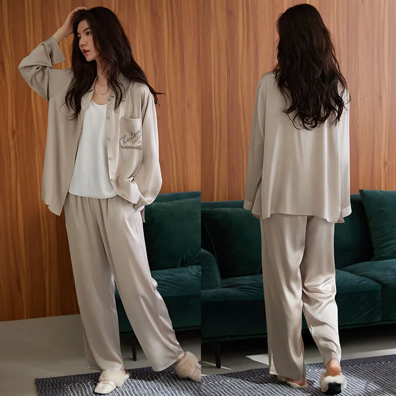 Xuan Liang Pajama Set Women's Gift Box Set Tea Gray-2