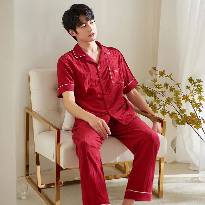 Xuan Liang Pajama Set Unisex Gift Box Set Maroon-6