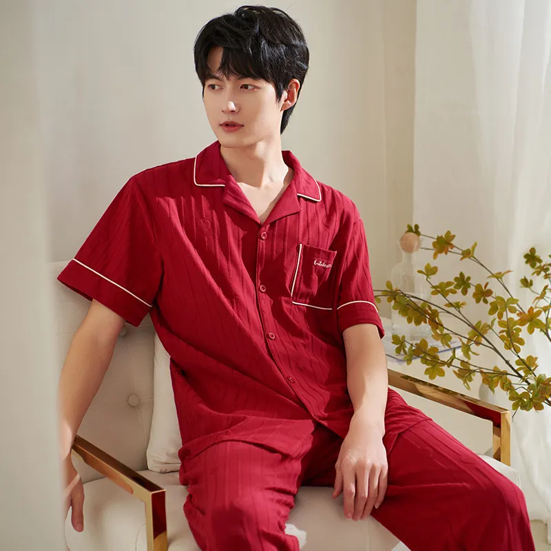 Xuan Liang Pajama Set Unisex Gift Box Set Maroon-8