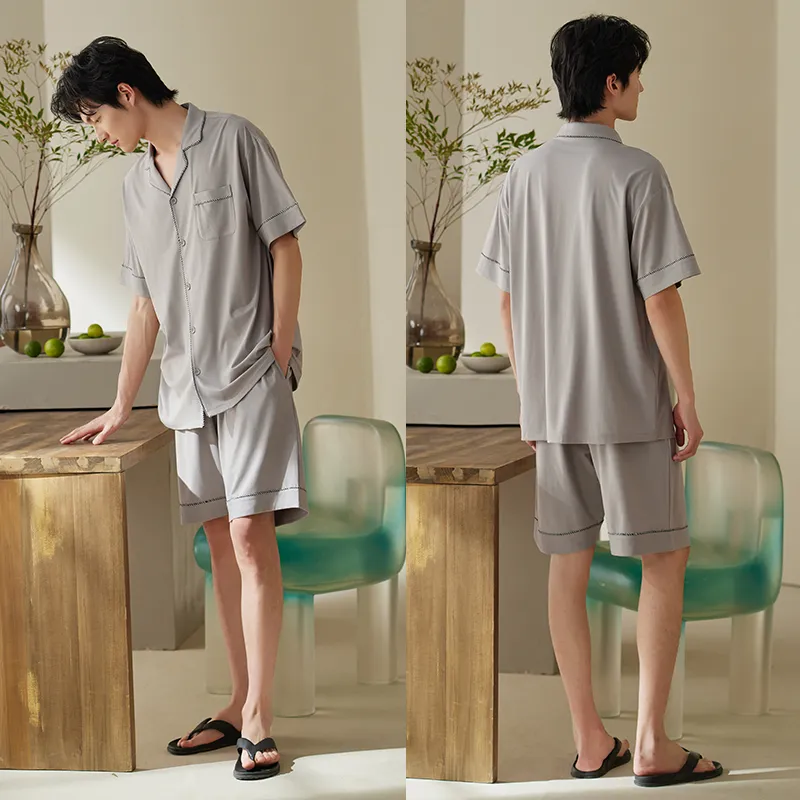 Xuan Liang Pajama Set Men's Gift Box Set Ultimate Gray-3