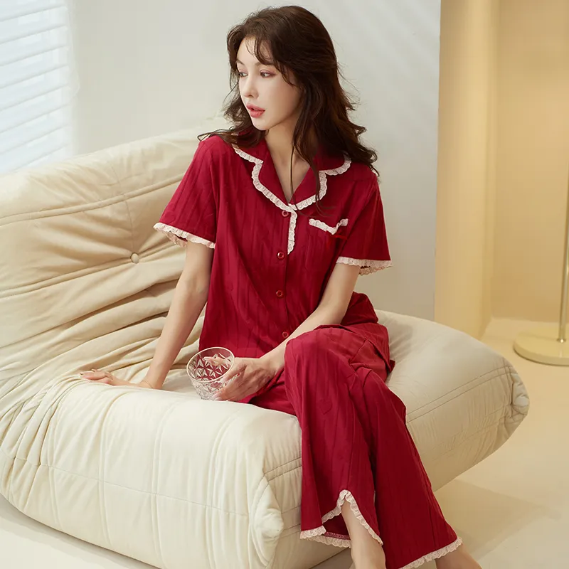 Xuan Liang Pajama Set Unisex Gift Box Set Maroon-1