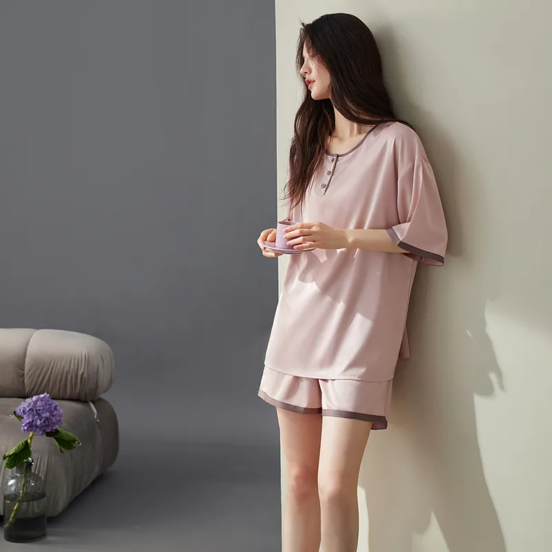 Xuan Liang Pajama Set Women's Champagne Pink-2